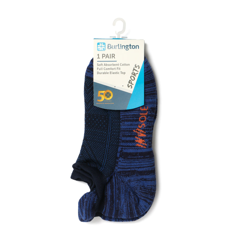 Burlington Men's Invisole Ankle Socks in Navy Blue