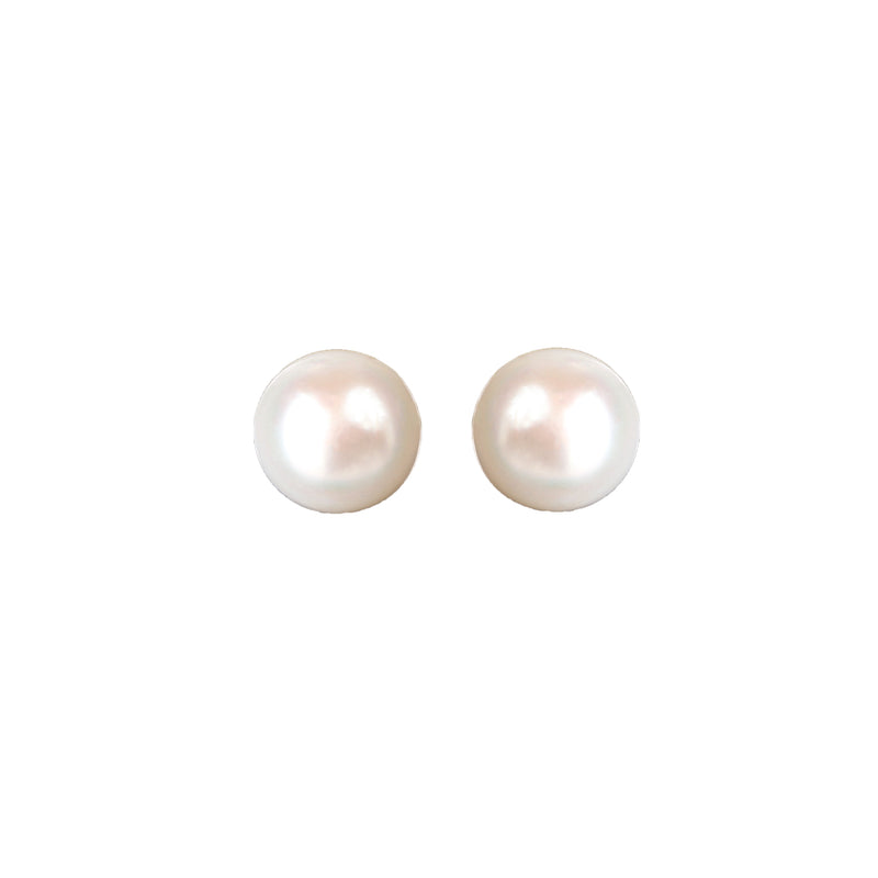 Khai Pearl Ladies Freshwater Pearl Stud Earrings in White