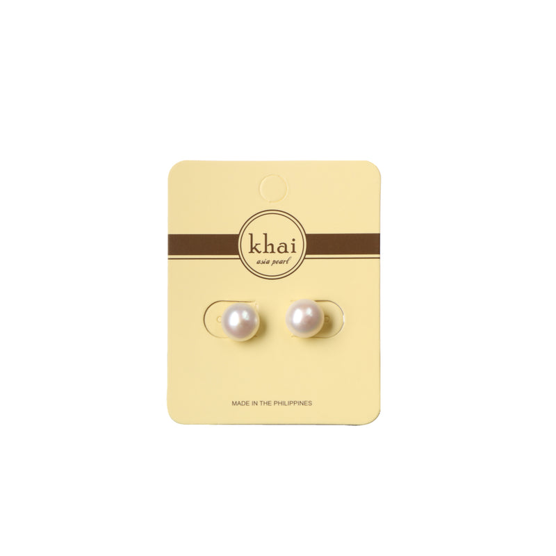 Khai Pearl Ladies Freshwater Pearl Stud Earrings in White