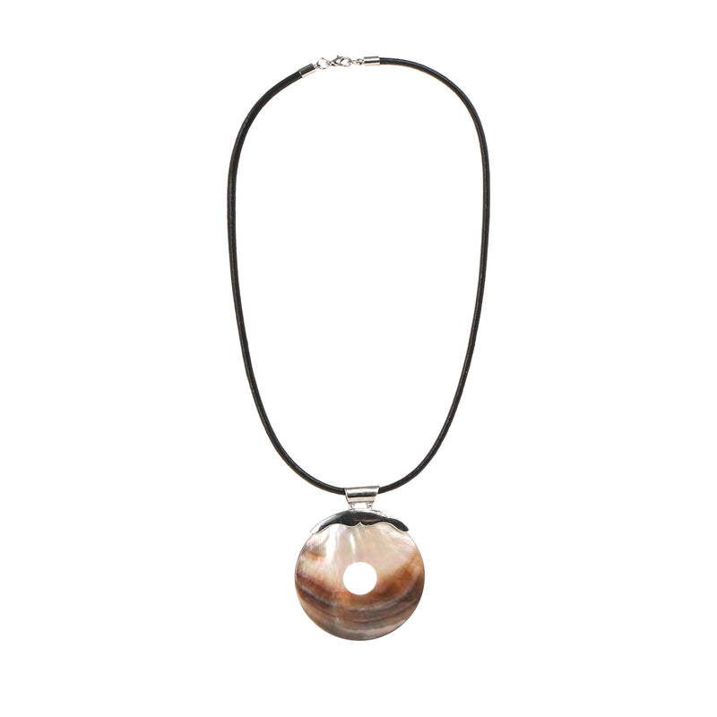 Khai Pearl Ladies Freshwater Pearl Pendant Necklace in Gray