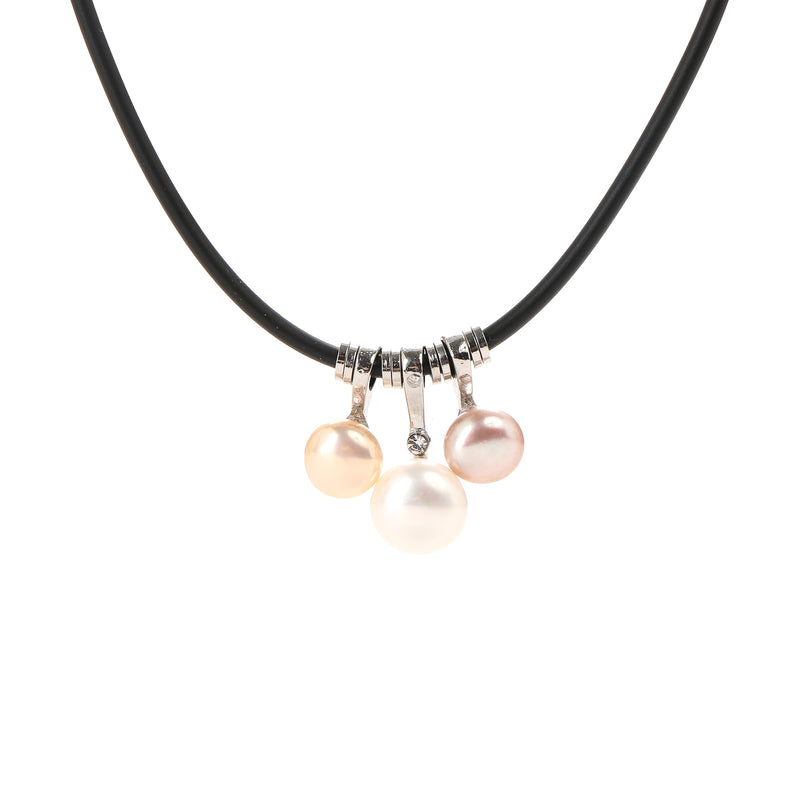 Khai Pearl Ladies Freshwater Pearl Pendant Necklace in Peach