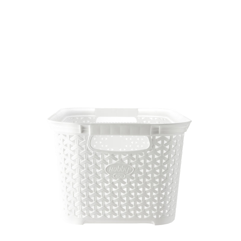 Hobby Life Rattan-Design Storage Box 26L-White