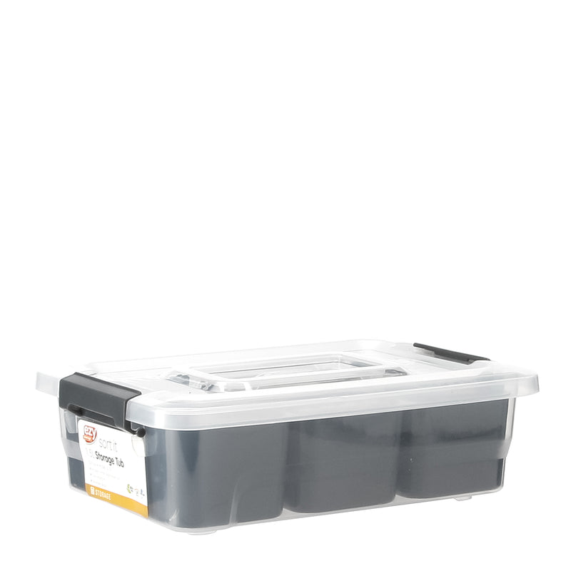 EZY Sort It 4-Compartment Plastic Container 1.5L