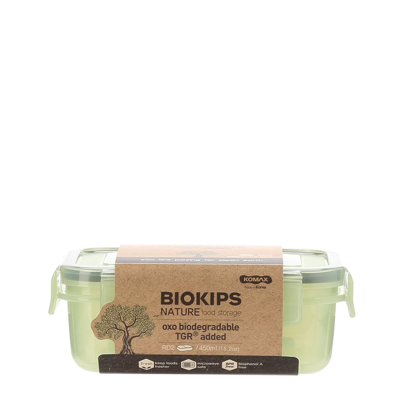 Biokips Nature Food Storage Rectangular 2-Compartment Container 450mL