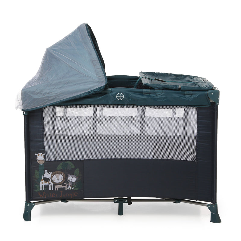 Akeeva Zaire Playpen and Rocker in Blue