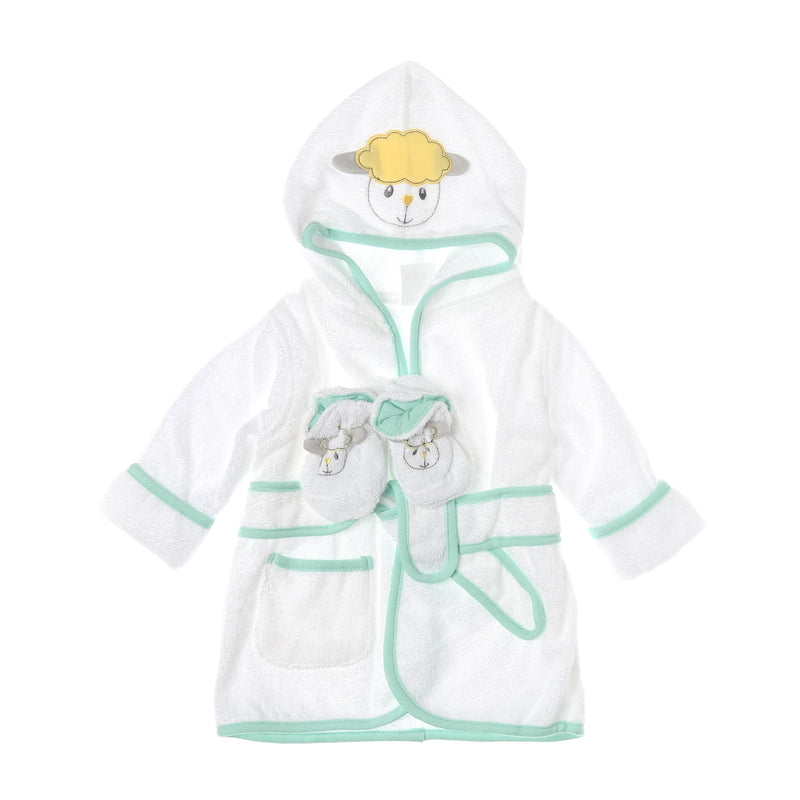 Bloom Babies Sheep Bathrobe with Booties in Green