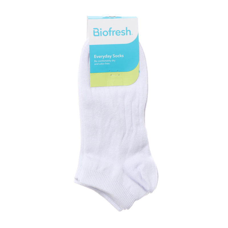 BioFresh Ladies_ Casual Plain Ankle Socks 3-pair Set in White