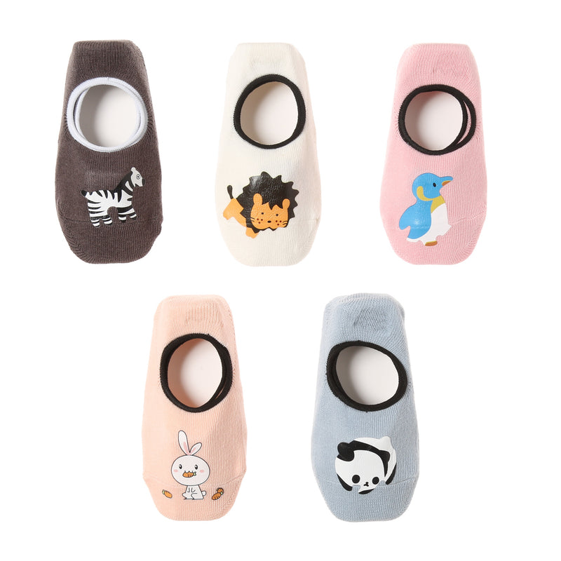 Tip Toe 5-Pack Non-Skid Baby Socks _ Animals