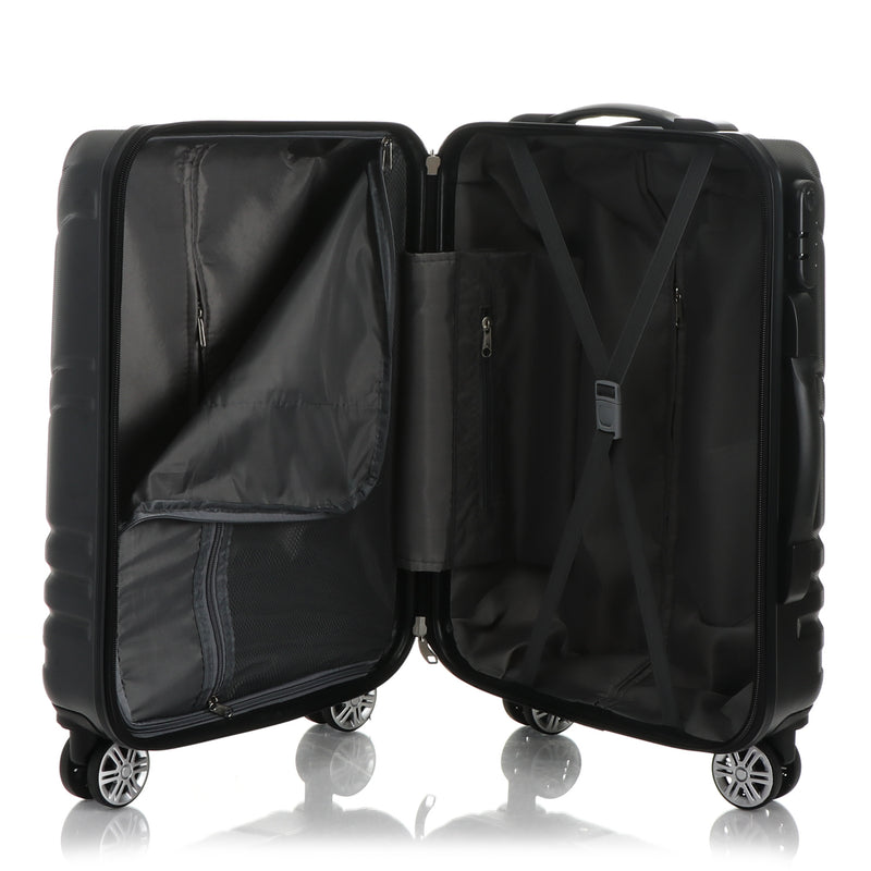 Travel Basic Chin 20-Inch Small Hard Case Luggage in Black