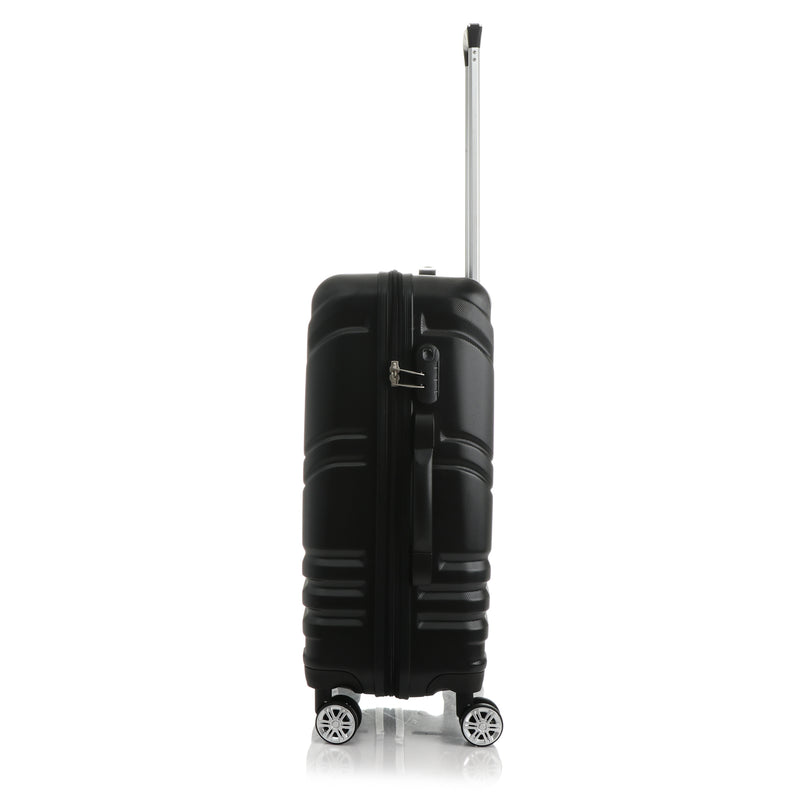 Travel Basic Chin 24-Inch Medium Hard Case Luggage in Black