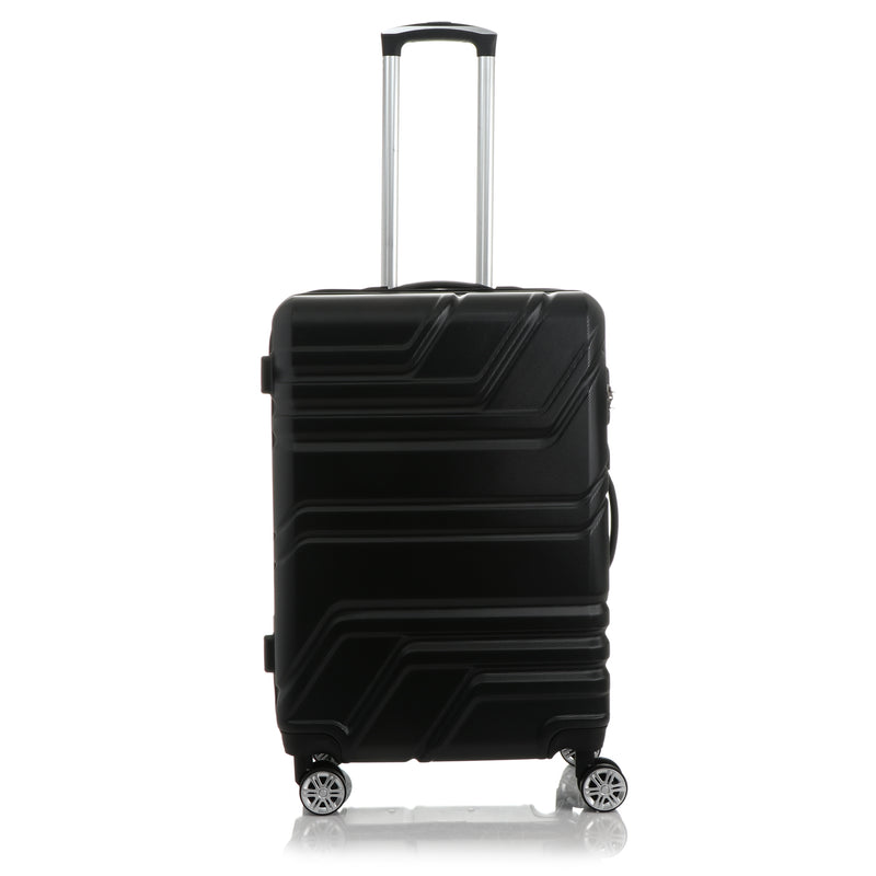 Travel Basic Chin 24-Inch Medium Hard Case Luggage in Black