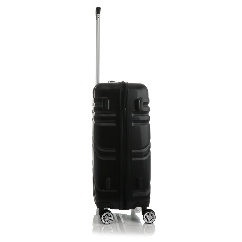 Travel Basic Chin 24-Inch Medium Hard Case Luggage in Black