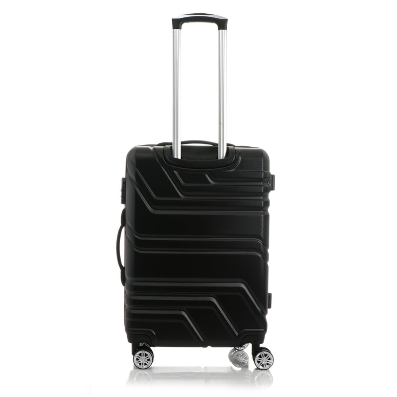 Travel Basic Chin 24-Inch Medium Hard Case Luggage in Black