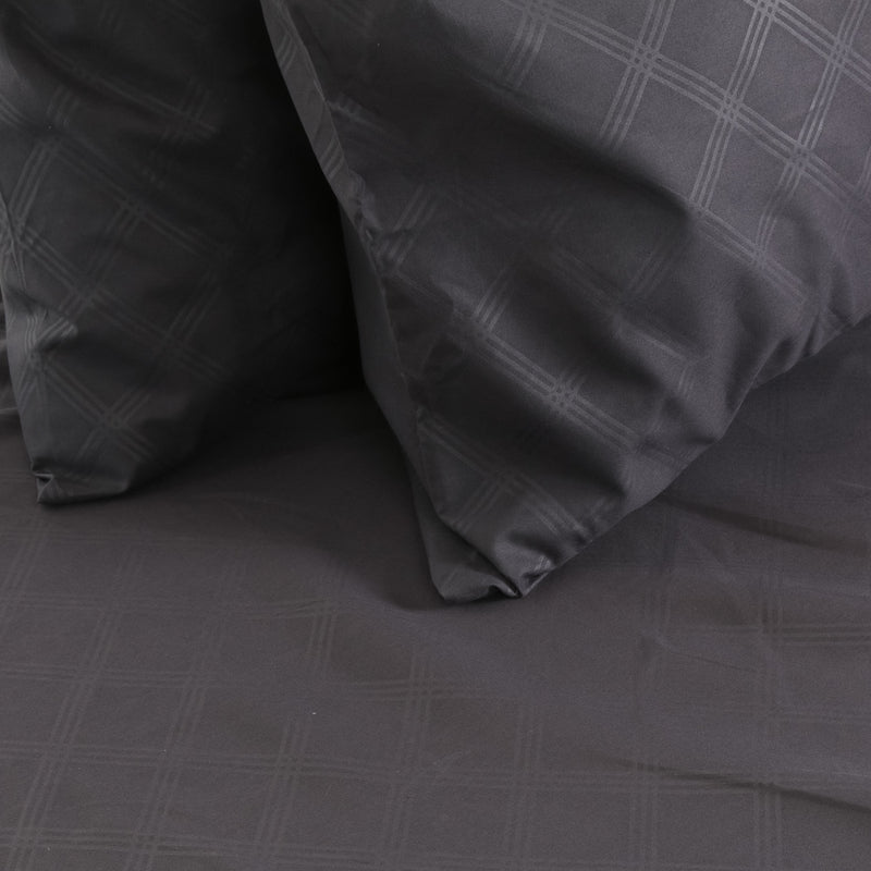 Basic Simplicity Signature Bed Linen Collection 3Pc. Queen Bedding and Pillowcase Set in Gray