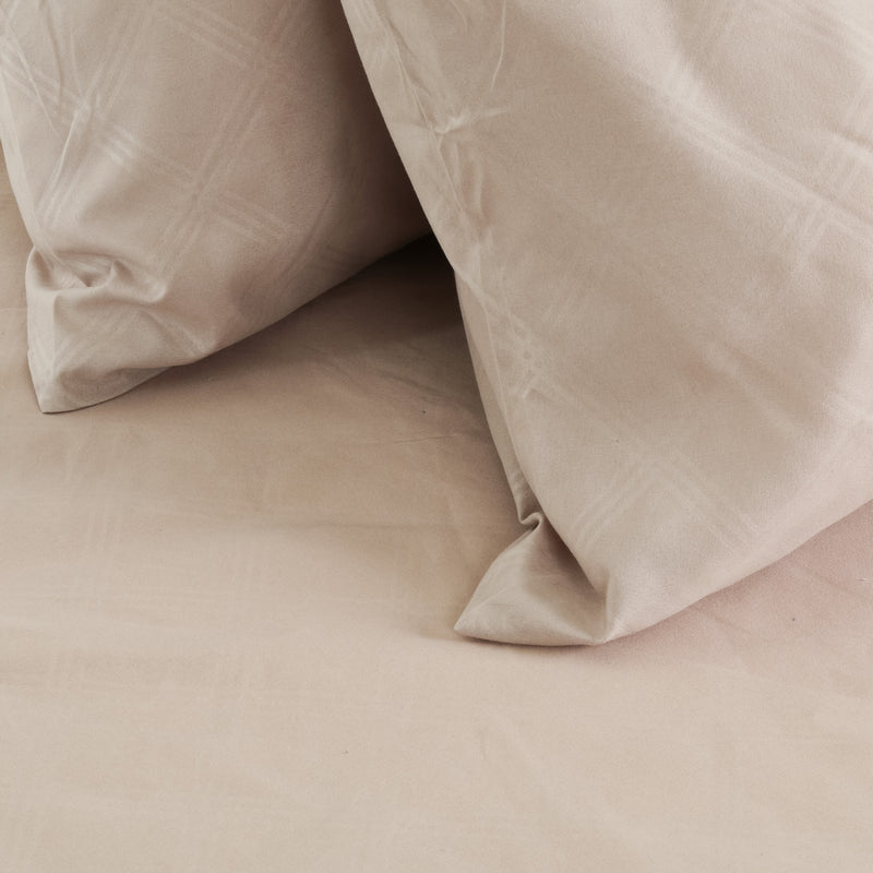 Basic Simplicity Signature Bed Linen Collection 3Pc. Full Bedding and Pillowcase Set in Khaki