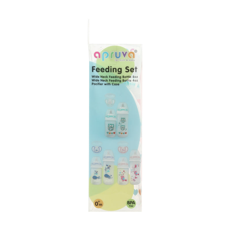 Apruva Wide Neck Feeding Bottle Gift Set - Green