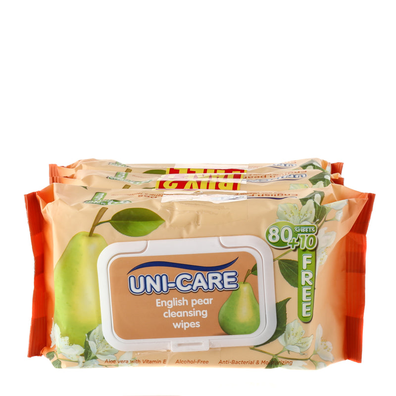 Unicare Buy 2 Take 1 English Pear Cleansing Baby Wipes 100 Sheets