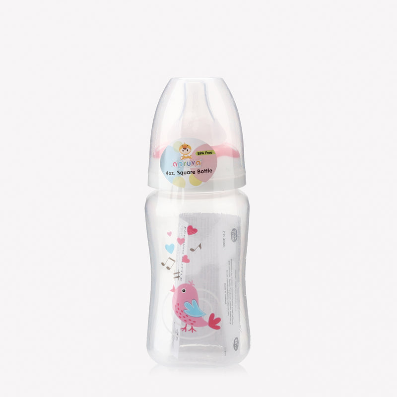 Apruva Pink Birds Standard Feeding Bottle 125ml