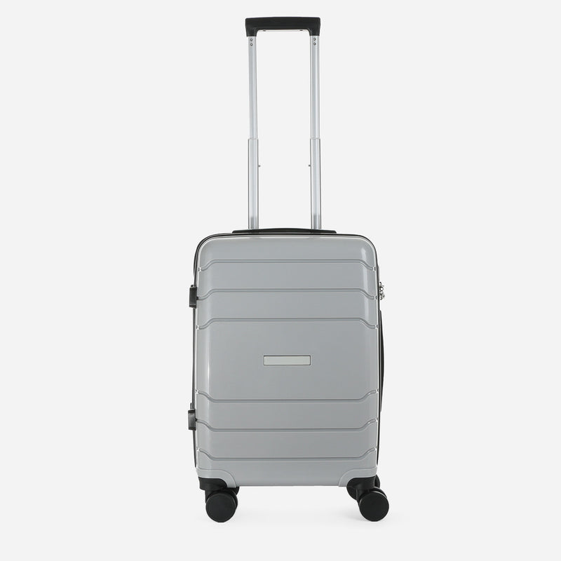 Travel Basic Drui 20-Inch Small Hard Case Luggage in Silver