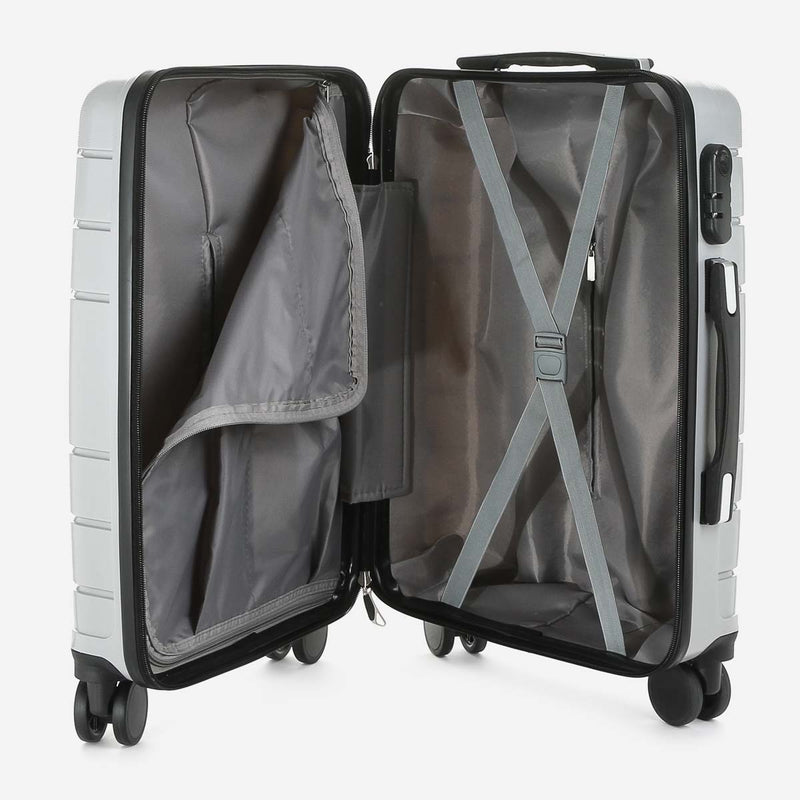 Travel Basic Drui 20-Inch Small Hard Case Luggage in Silver