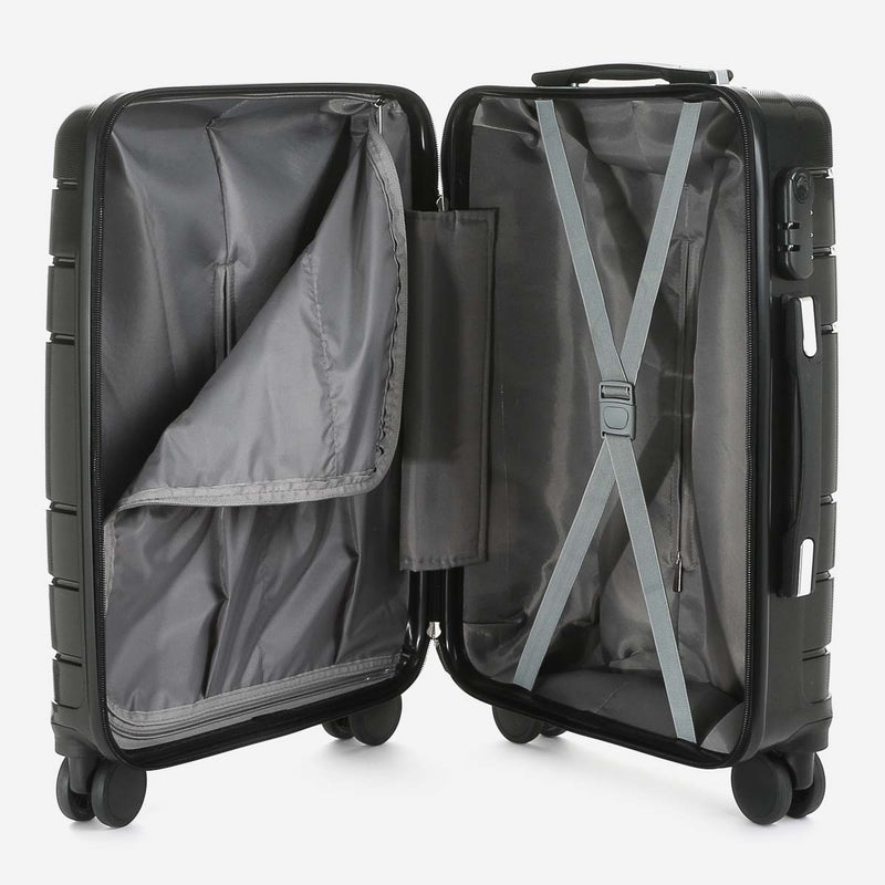 Travel Basic Drui 20-Inch Small Hard Case Luggage in Black