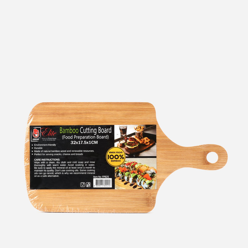 Eurochef Elite Bamboo Collection Cutting Board with Handle 32 x 17cm