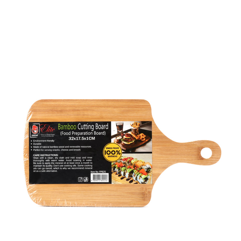 Eurochef Elite Bamboo Collection Cutting Board with Handle 32 x 17cm