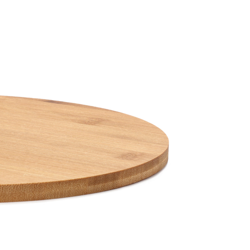 Eurochef Elite Bamboo Collection Round Cutting Board with Handle 32 x 24.5cm