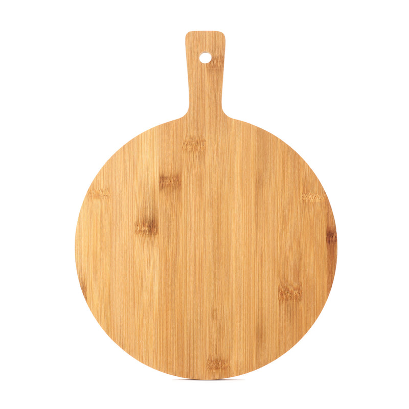 Eurochef Elite Bamboo Collection Round Cutting Board with Handle 32 x 24.5cm