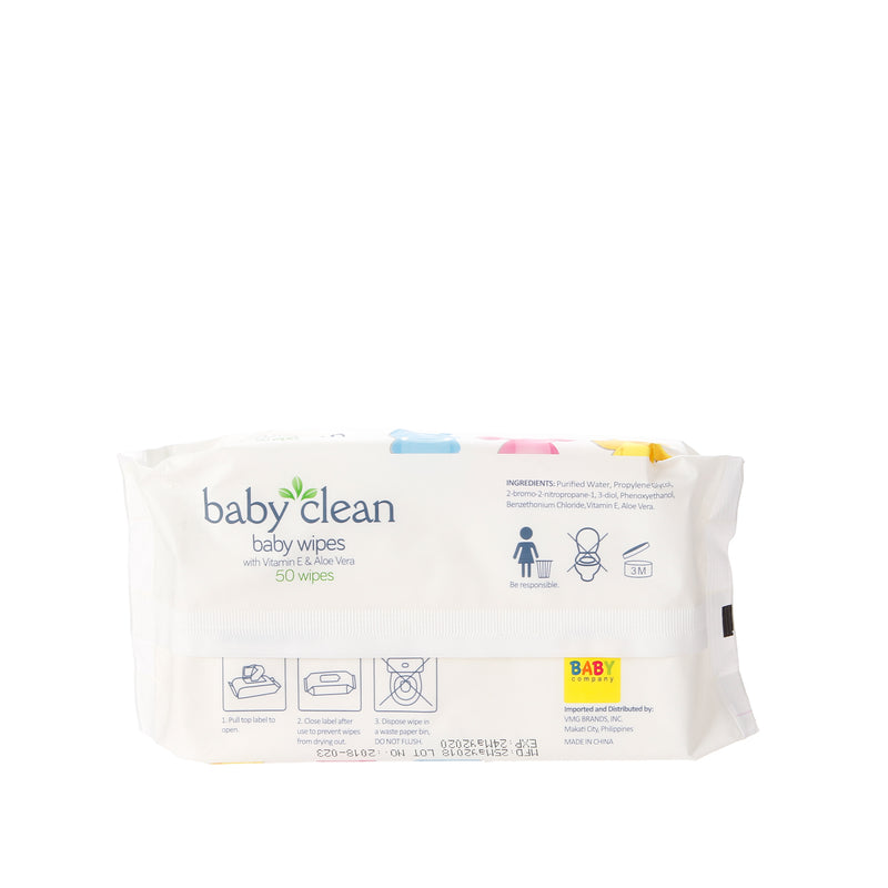 Baby Clean Wipes 50 Sheet Pack