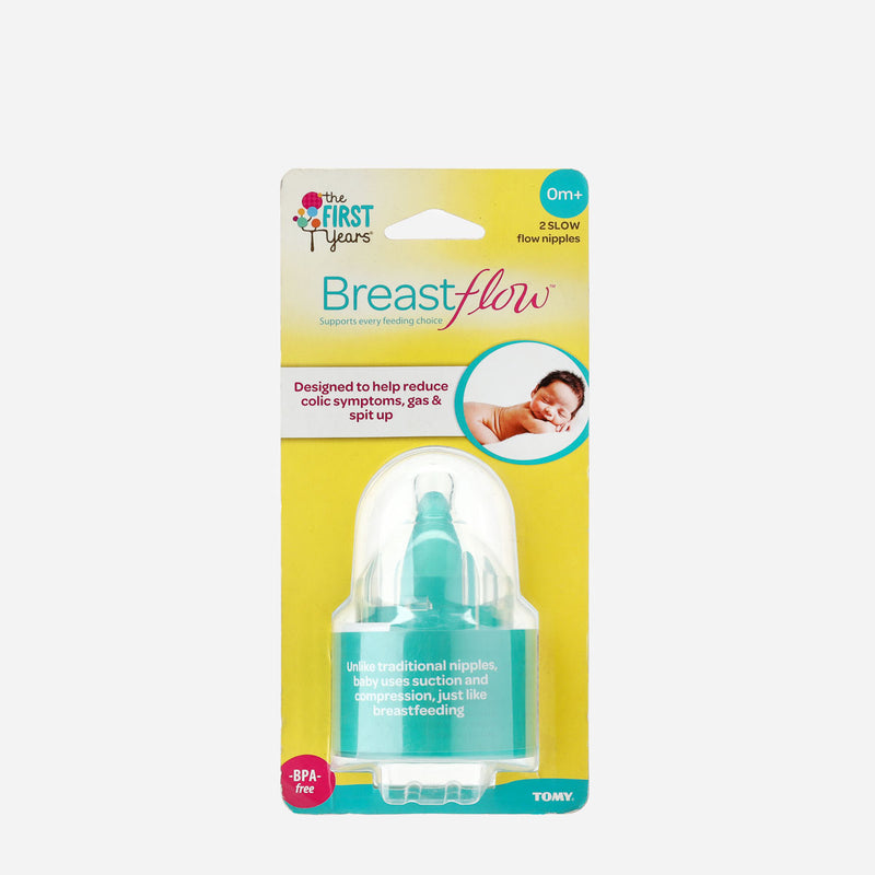 The First Years 2-piece Breastflow Slow Nipple Set