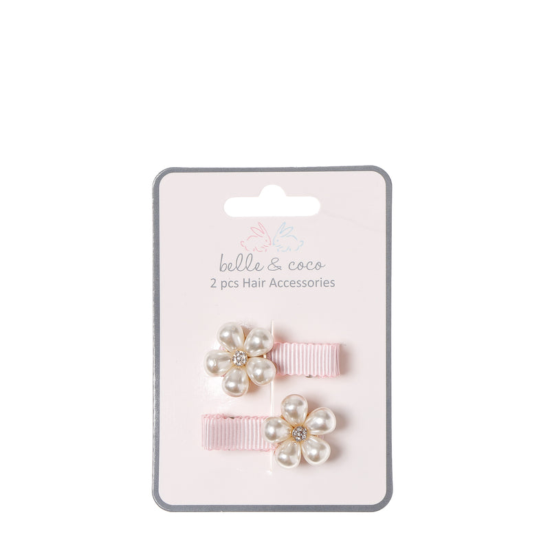 Belle and Coco 2-piece Petals Baby Hair Clip Set