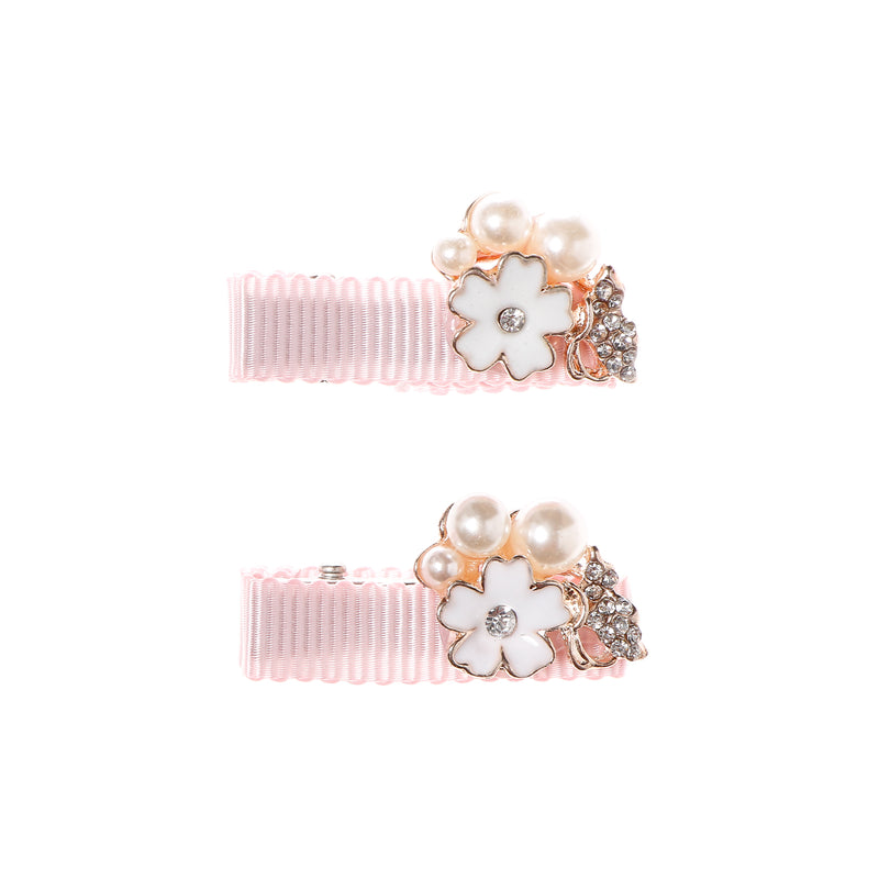 Belle and Coco 2-piece Mini Flowers Baby Hair Clip Set