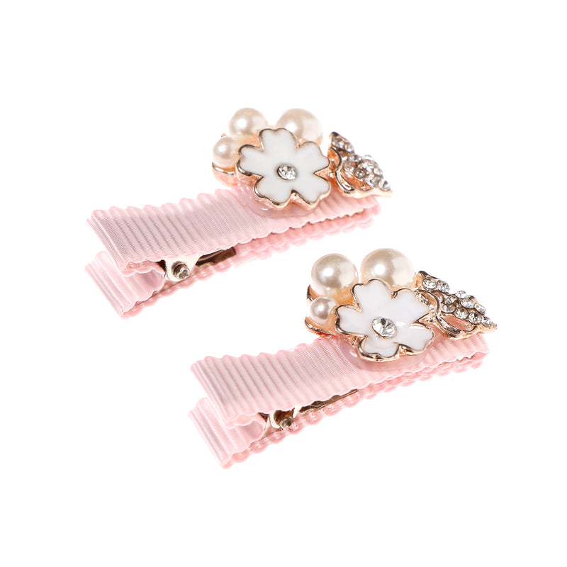 Belle and Coco 2-piece Mini Flowers Baby Hair Clip Set