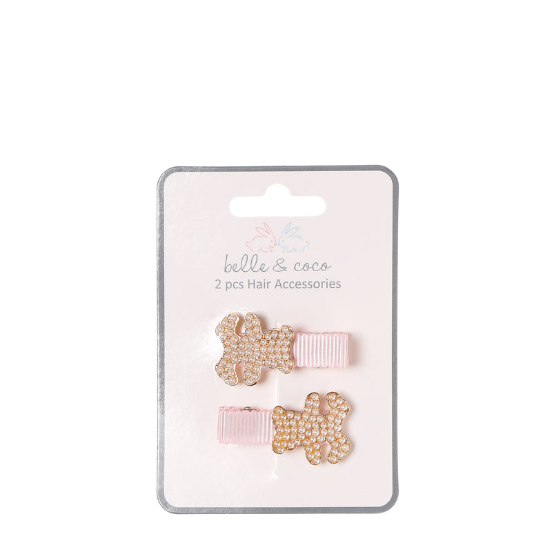 Belle and Coco 2-piece Bears Baby Hair Clip Set