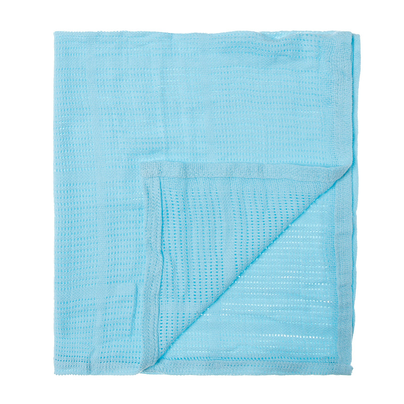 Bloom 2-piece Knitted Blanket Set 35 x 35in. _ Blue and Fuchsia