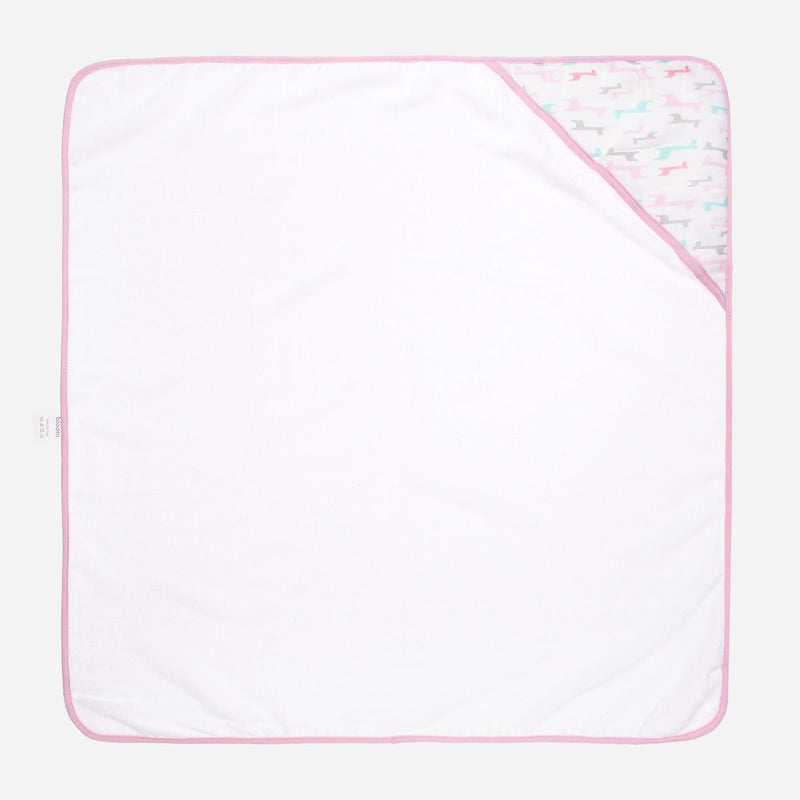 Bloom Pink Giraffes Hooded Towel 30 x 30in.