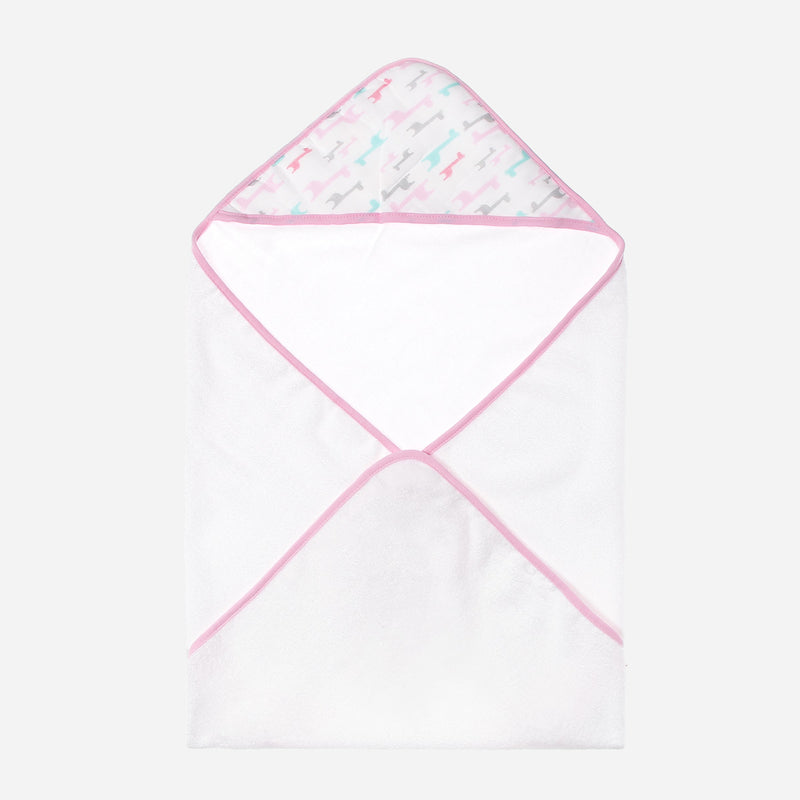 Bloom Pink Giraffes Hooded Towel 30 x 30in.