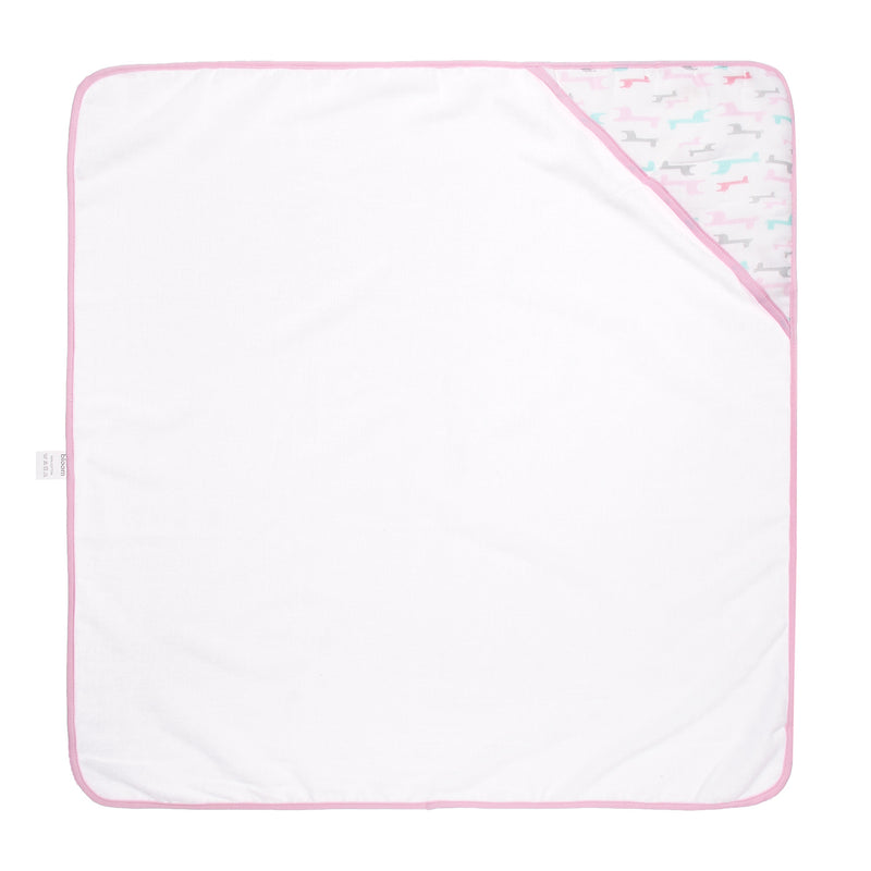 Bloom Pink Giraffes Hooded Towel 30 x 30in.