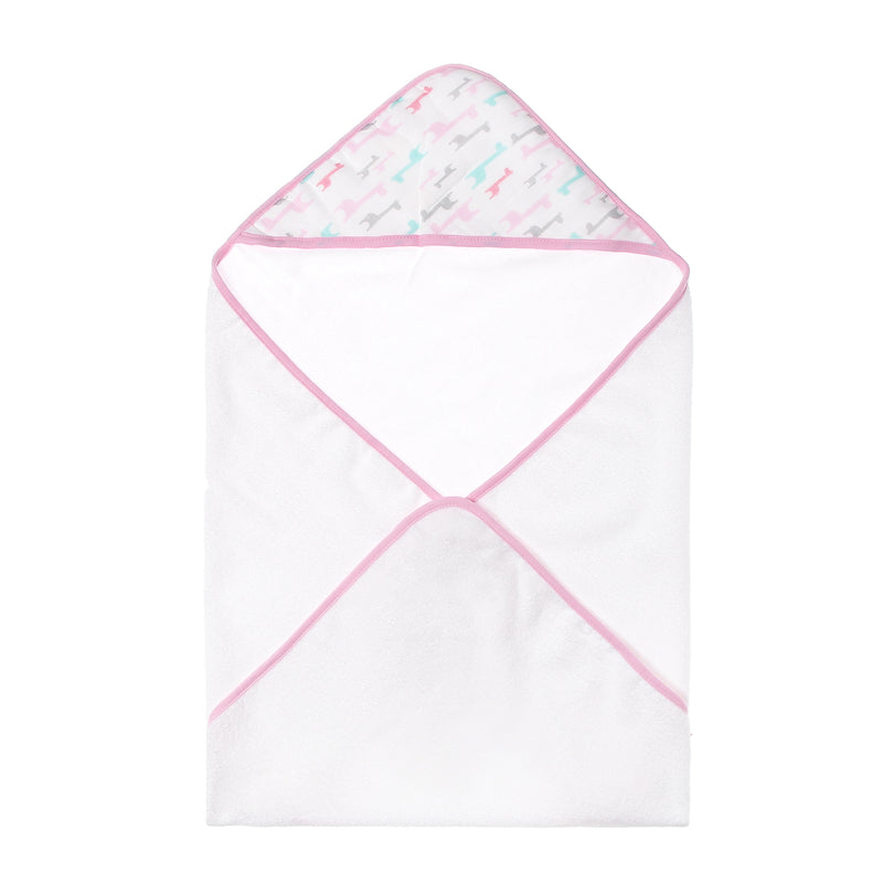 Bloom Pink Giraffes Hooded Towel 30 x 30in.