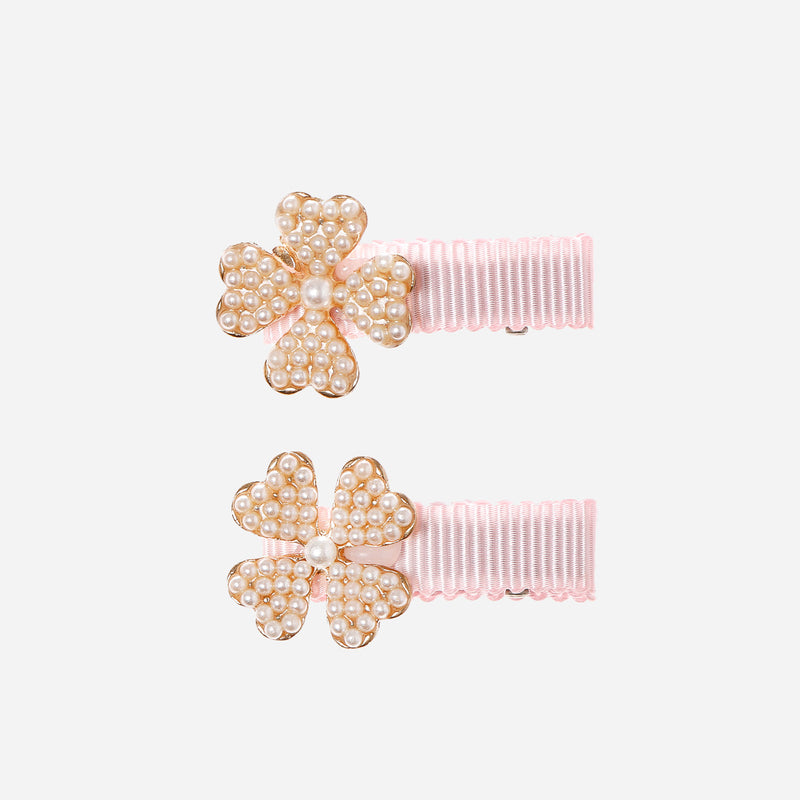 Belle and Coco 2-piece Clover Baby Hair Clip Set