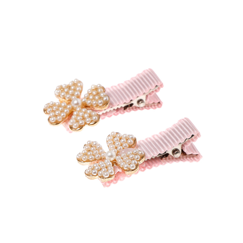 Belle and Coco 2-piece Clover Baby Hair Clip Set