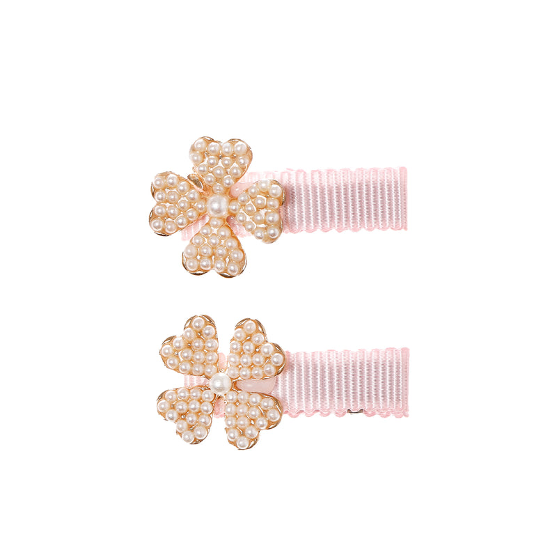 Belle and Coco 2-piece Clover Baby Hair Clip Set