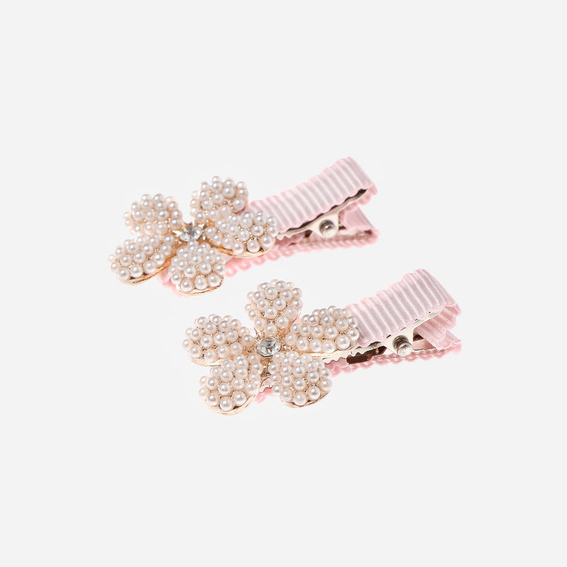 Belle and Coco 2-piece Flower Baby Hair Clip Set