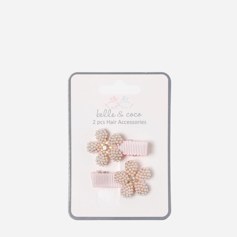 Belle and Coco 2-piece Flower Baby Hair Clip Set