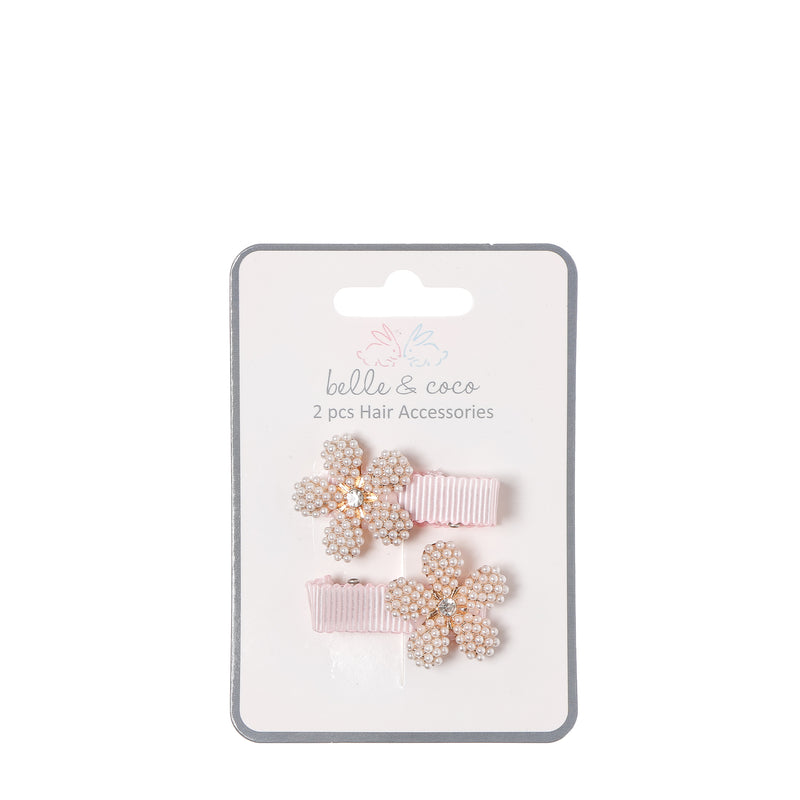 Belle and Coco 2-piece Flower Baby Hair Clip Set