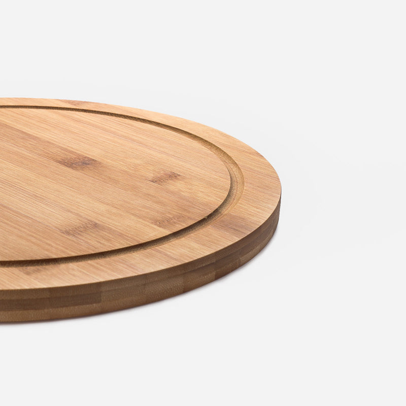 Eurochef Elite Bamboo Round Cutting Board with Handle