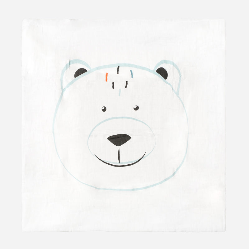 Bloom Bear Linen Bamboo Muslin Swaddle 47 x 47in.