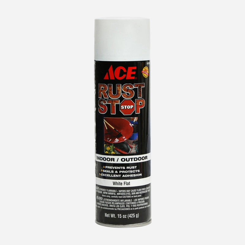 Ace Hardware Rust Stop Spray Paint 15oz.  - White Flat