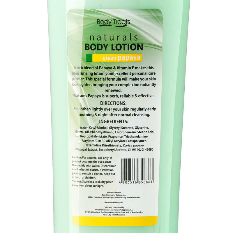 Body Treats Green Papaya Body Lotion 850ml